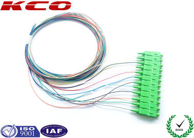 SC Fiber Optic Pigtail UPC APC 12 Colors Bundle Cable 12pcs 1.5m for Patch Panel