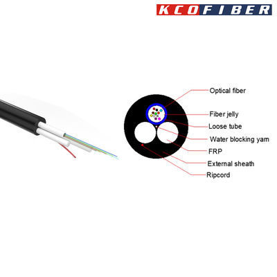 FTTH Mini ADSS Span 80m SM 8fo 12fo 24fo ASU Optic Fiber Cable For Telecom
