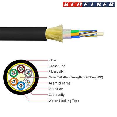 Outdoor All Dielectric Self Supporting SM G652D 12fo 96fo Fiber Optical Cable ADSS