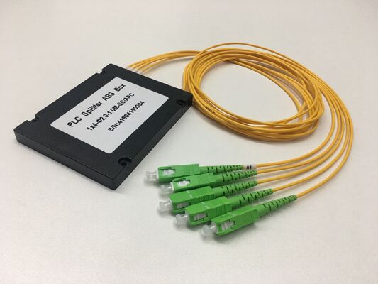 ABS Box Type Fiber Optic Splitter PLC 1*4 1x4 1:4 SCAPC connector 1.0mm 1.0m SM G657A1