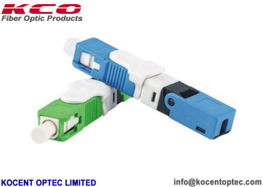 Green Fiber Optic Fast Connector with Insertion Loss 0.2dB Return Loss 55dB and Tensile Strength >30N for FTTH Applications