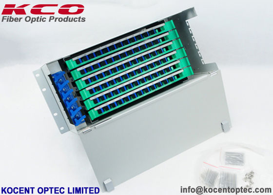 72 Core Rack Mount Fiber Optic Terminal Box with SC FC LC Connectors for 19' Distribution Frame