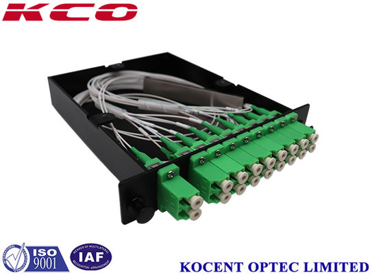 1U High Steel/Aluminum Alloy Fiber Optic PLC Splitter with 2*16 Split Way for FTTX/FTTH Applications