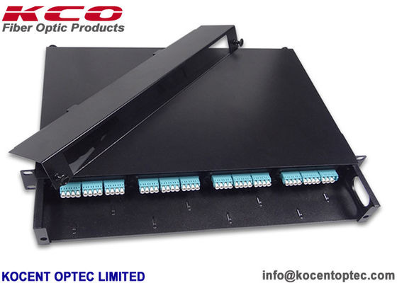 96 Core 1U MPO MTP Patch Panel with LC Duplex Ports for Rack Mount Fiber Optic Distribution