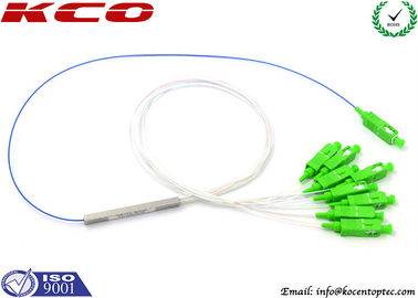 Fiber Optic PLC Splitter 1x8 1:8 Block-less with Fan-out Kits LC/APC SC/APC