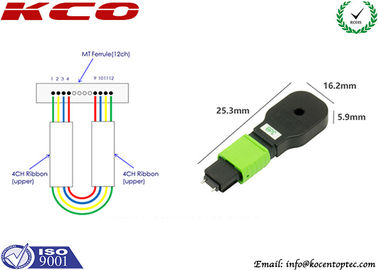 MPO Loopback Attenuator MTP Loopback Attenuator 1-20dB Attenuation Range for 40G 100G QSFP MPO APC Fiber Optic Loopback Plug