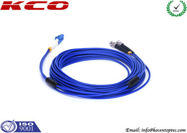 SC LC FC ST DIN MU E2K Armored Single Mode Fiber Optic Patch Cables For Indoor FTTH
