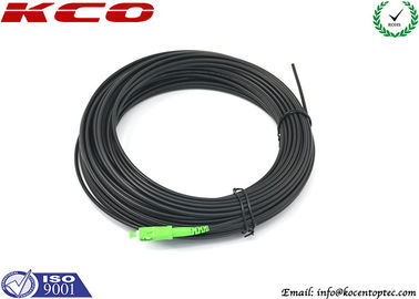 FTTH Drop Fiber Optic Patch Cord SC/APC-SC/APC Single Mode Simplex Black Color LSZH Cable
