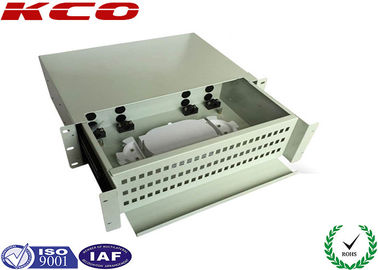 Zet het Optische Eind de Doosrek van de staalvezel Comité van het Vezel het Optische Flard 2U met LC-Adapters op