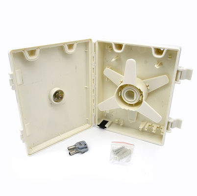 1 Splice Tray IP65 Waterdicht Muur / Polemount Fiber Optic Terminal Box met SC/LC/FC/ST Adapter Type