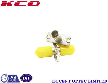 0.10dB Repeatability ST Oblong Metallic Fiber Optic Adapter with Ceramic Sleeves and Dust Cap