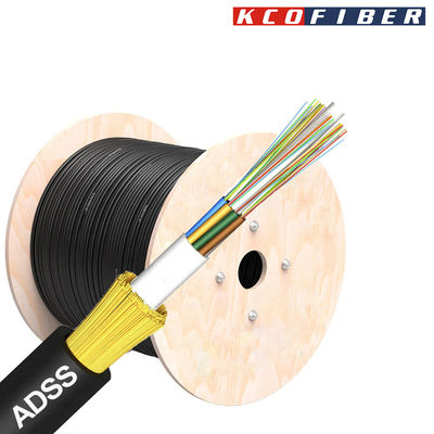 Volledig diëlektrische 24fo 48fo 96fo Single Mode Glasvezel Buitenkabel ADSS
