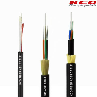 50m Span Single Sheath 6-96 Cores ADSS Fiber Optic Cable for Aerial Outdoor All-Dielectric Self-Supporting Deployment