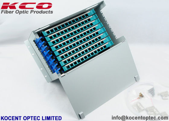 96 Core 19'' Standard Rack Mount Fiber Optic Terminal Box with 48 Fibers Capacity