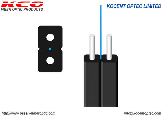 Van de de Dalingsvezel van G657A 1core 2wire LSZH de Zwarte Binnenftth Optische Kabel