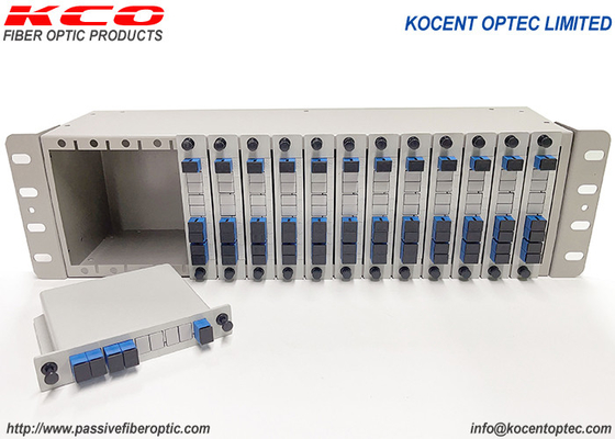 3U 19 inch ODF-optische vezels 1x4 PLC-vezelsplitser Chassic Rack Mount Patch Panel 14 16 slot