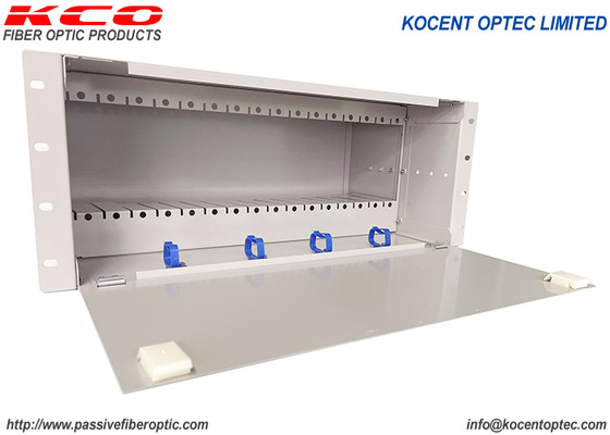 PON FTTH FTTX 19'' 4U Fiber Optic PLC Splitter 14 slot 16 slot Chassic ODF Patch Panel